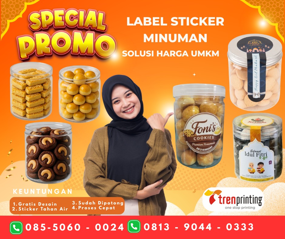 Hasil cetak label stiker botol minuman custom berkualitas - Dragon Juice, Mango Juice, Apple Juice dari Tren Printing